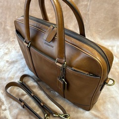 COACHコーチ2WAY本革ビジネスバッグ書類鞄ブリーフケースか...