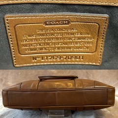 COACHコーチ2WAY本革ビジネスバッグ書類鞄ブリーフケースかばんカバンバックの画像