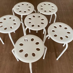 ニトリ　丸椅子　6脚セット　スタッキング　イス