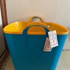 スタックストーバスケットLサイズブルーグリーンと黄各1個40㍑
