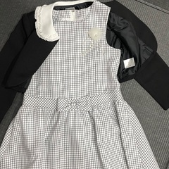 130 入学式 フォーマル 女の子 結婚式 しまむら 中古 女児 ワンピース 白の画像