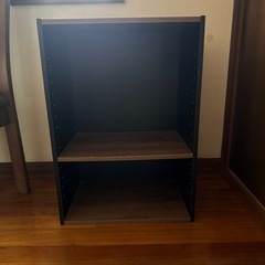 【美品】収納棚　ブラック、ブラウン基調