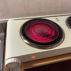 2way ガラス電気プレート 調理器の画像