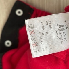 【中古】ミッキー・マウス 耳付きフードベビー服 50-60 サイズ 6点セットの画像