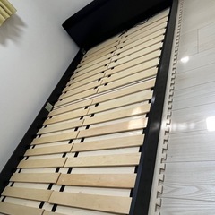 セミダブルベッドフレーム(ロータイプ、黒)