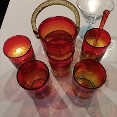 琉球グラス5個、アイスペール