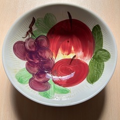 値下げしました　皿　手描き フルーツ大皿 