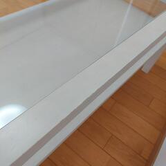 momo naturalモモナチュラル CIELE シェルホワイトガラステーブルの画像