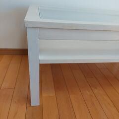 momo naturalモモナチュラル CIELE シェルホワイトガラステーブルの画像