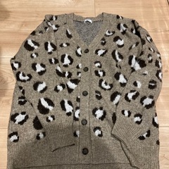 【取引予定】ヒョウ柄ニットカーディガンの画像