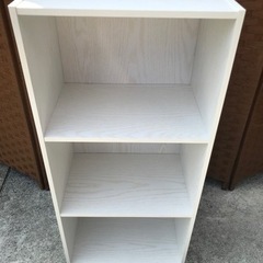 【決まりました】☆3段カラーボックス　白木目
