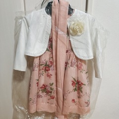 【おまけ付き】キャサリンコテージ　花柄シフォンワンピース　アンサンブルの画像