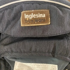 中古　子ども　ベビー　椅子　チェア　イングリッシーナ　デニム素材の画像