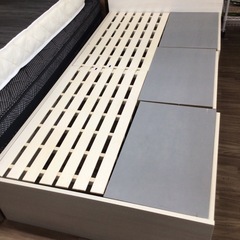 シングルベッド マットレス＋ベッドフレームセット 収納引き出し付き