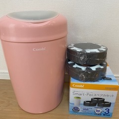 中古　コンビ　オムツ　ゴミ箱　スペアカセット開封済み1個＋未開封...