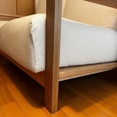 無印良品　木製ソファ　2シーターの画像