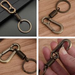 金属製/カラビナフックキーリング（新品）の画像
