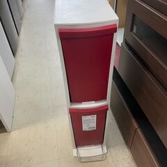 ゴミ箱　No.2046　ニトリ　縦型分別ペール　レッド/ホワイト...