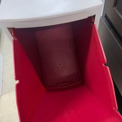 ゴミ箱　No.2046　ニトリ　縦型分別ペール　レッド/ホワイト　【リサイクルショップどりーむ荒田店】の画像
