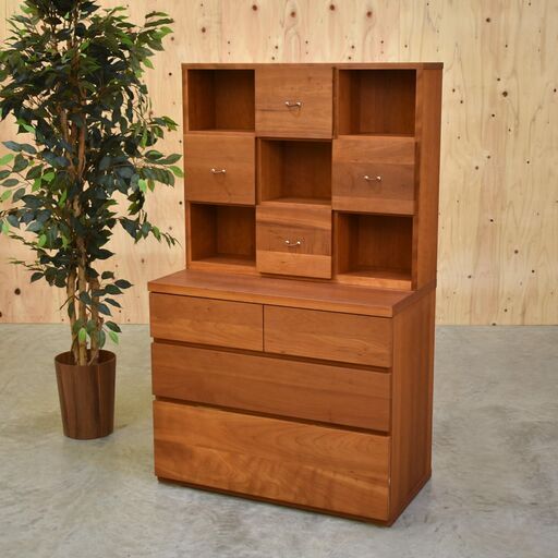 【ヤ取終了6/4】≪zyt2048ジ≫ CHARDONNAY/シャルドネ ROSSI/ロッシ チェスト 幅84cm 松井木工製造 飾り棚/タンス/衣類収納/おしゃれ/中古家具/宮城県仙台市 70317-11