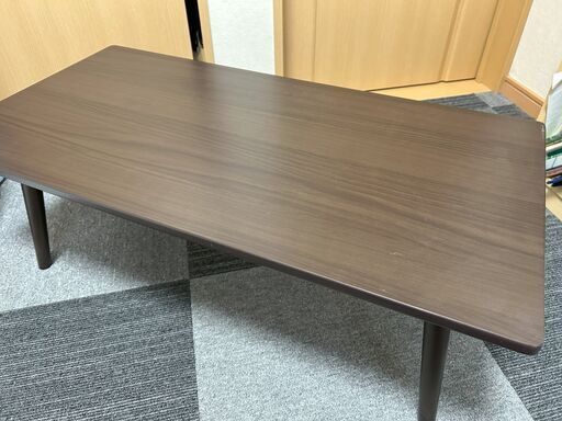 ニトリ折りたたみテーブルラポールダークブラウンローテーブル