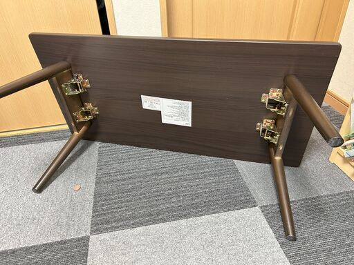 ニトリ折りたたみテーブルラポールダークブラウンローテーブル