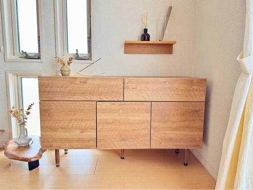 日本製ナチュラルウッドチェスト