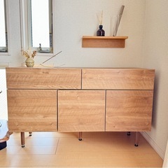 日本製ナチュラルウッドチェスト