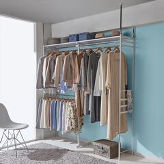 ★美品・格安★ディノス【大容量頑丈ダブルハンガー】洋服がたくさんかけられる