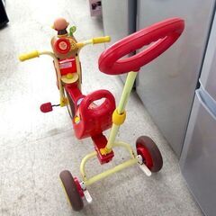 三輪車 アンパンマン 1才半～4才 舵取り棒付き ストッパー付き