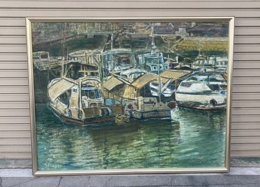 A417◆大型額装 額縁 風景画 W1800㎜ 直接引取り大阪！ A417◇大型額装 風景画 W1800㎜ 直接引取り大阪！