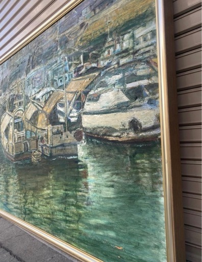 A417◆大型額装 額縁 風景画 W1800㎜ 直接引取り大阪！ A417◇大型額装 風景画 W1800㎜ 直接引取り大阪！