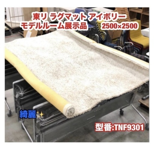 A419◆モデルルーム展示品◆東リ ラグマット アイボリー 2500×2500