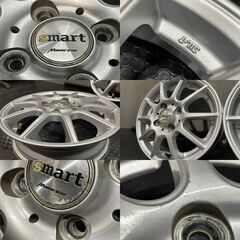 MANARAY SPORT SMART マナレイスポーツ スマート 社外ホイール 13インチ 4J4HPCD100+42 ライフ ゼスト エブリイワゴン等　(MHB435)クレジットカード QRコード決済可能の画像