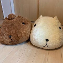 カピバラさん&ホワイトさん ぬいぐるみ特大サイズ 約80cm