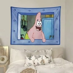 【新品】スポンジボブ パトリック タペストリー 40×60cm 壁掛け フック付き！の画像