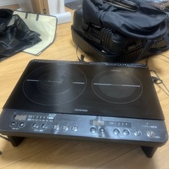 IRIS OHYAMA 2口IHコンロ　IHK-W13S