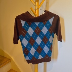 チェック柄ニット