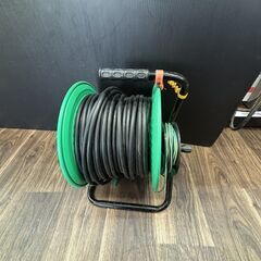 【中古】日動 KS-EK34 ドラムリール 30m アース付　ブ...
