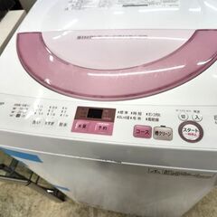 6.0kg 洗濯機 2017年製 シャープ ES-GE6A ホワイト×ピンク 全自動洗濯機 SHARP 6kg 札幌市 平岸店の画像