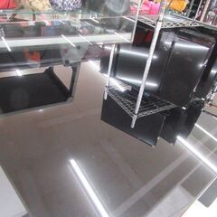 PCデスク ガラス天板 幅90×奥行48×高さ72cm ブラック パソコンデスク 机 家具 苫小牧西店の画像