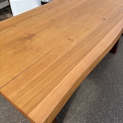 美品 タンスのゲン モダン ダイニングテーブル 天然木 一枚板 横幅160㎝の画像