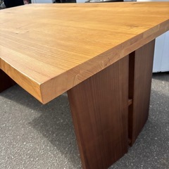 美品 タンスのゲン モダン ダイニングテーブル 天然木 一枚板 横幅160㎝の画像