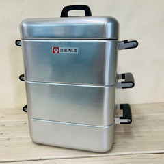 ✨厨房用品揃ってます✨A1三協アルミ　角蒸し器　24センチタイプ