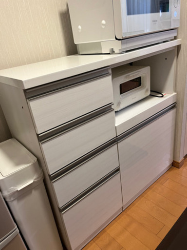 【美品】値下げしました。キッチン収納家具　リガーレ　白色　幅100cm