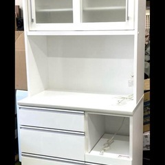 ニトリ レジューム 90QL-R 90TG-S 90cm幅食器棚 キッチンボード