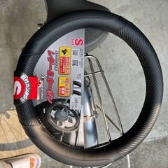 軽自動車　ハンドルカバー　Sサイズ　黒