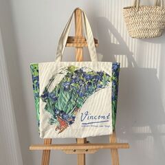 バッグ 鞄 ゴッホ キャンバス トートバッグ 芸術 プリント アイリス