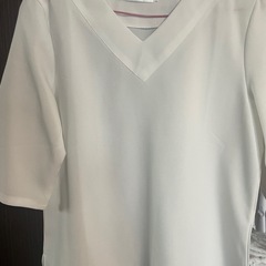 レディース白カットソーブラウスLサイズほぼ未使用美品3点セットの画像