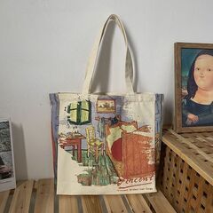 バッグ 鞄 ゴッホ キャンバス トートバッグ 芸術 プリント ア...